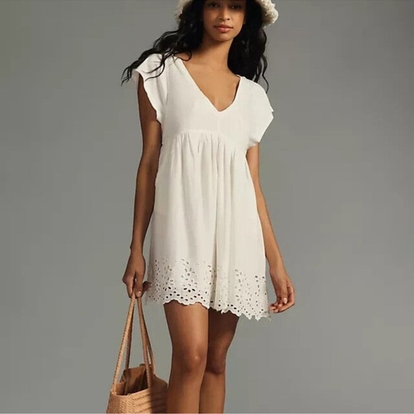 Daily Practice By Anthropologie Valensole Eyelet Dress Sz M - Picture 11 of 12